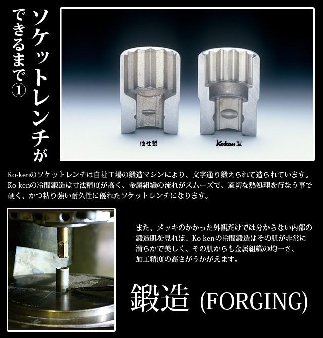 ソケットレンチができるまで-鍛造